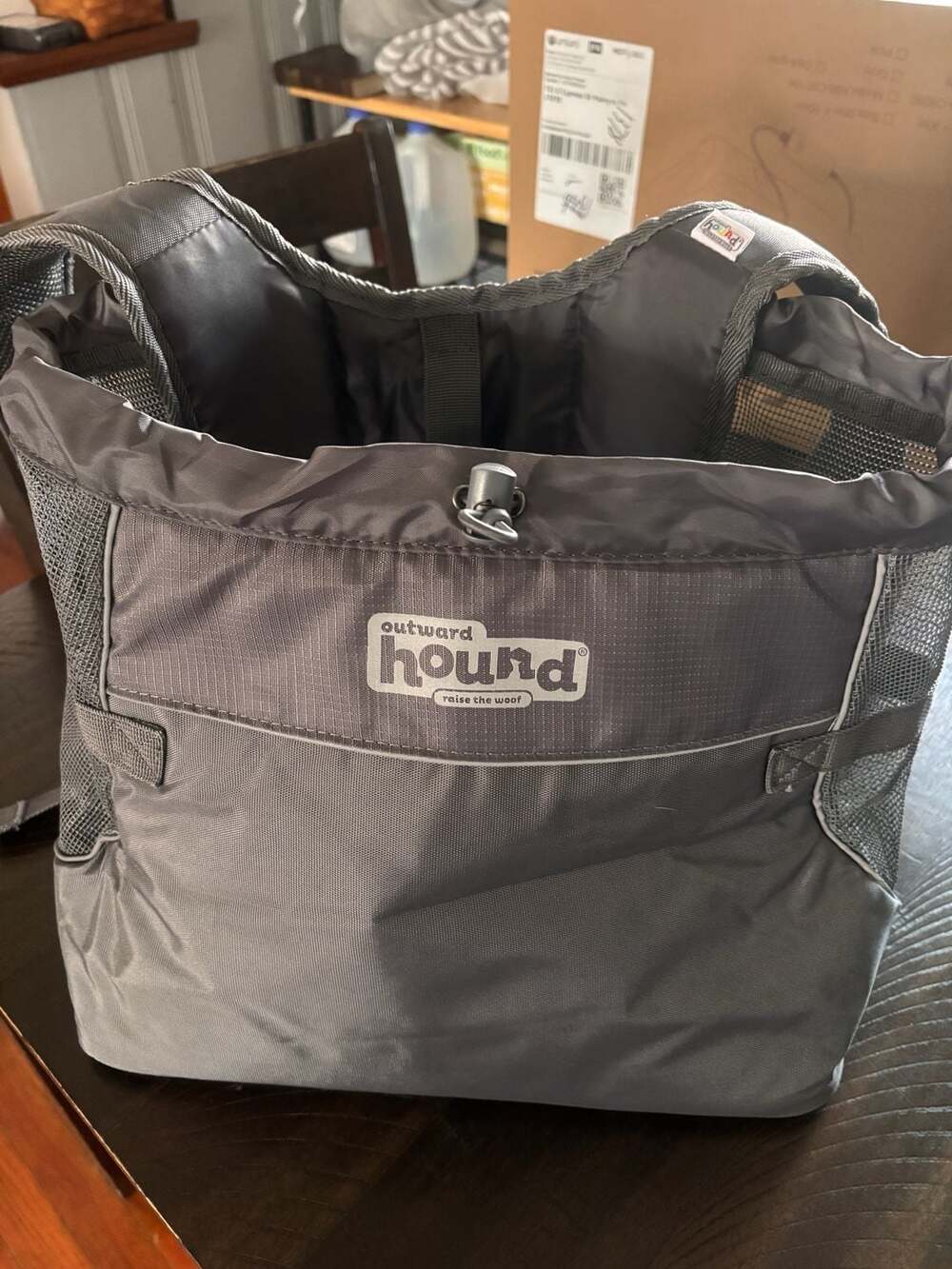 Outward Hound Raise The Woof Small Dog Front Carrier Backpack Gray
